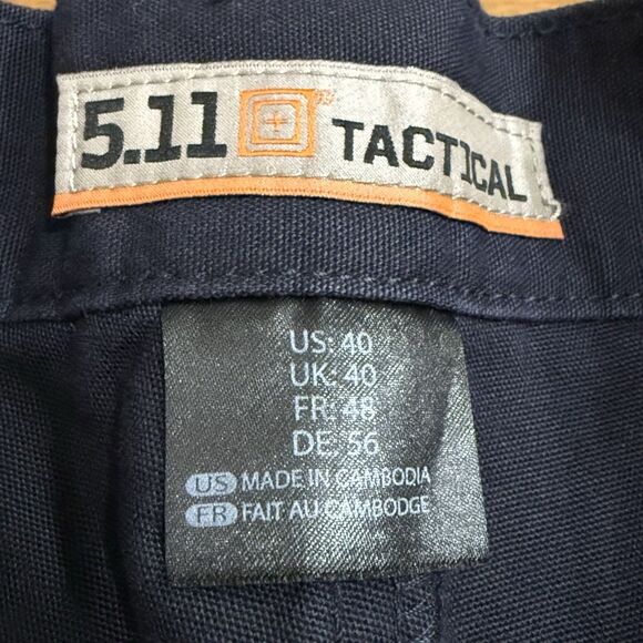 5.11 Tactical 9" Mens Shorts Active Waistband Cotton S# 73285 Waist 40 Fire Navy - Picture 9 of 12